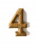 Wooden numeric 4