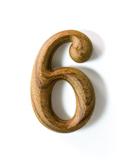 Wooden numeric 6