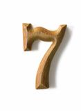 Wooden numeric 7