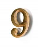 Wooden numeric 9