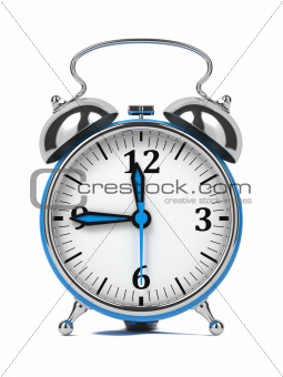 Blue Old Style Alarm Clock