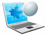 Golf ball laptop screen concept