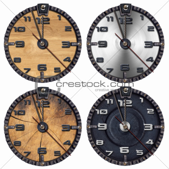 Set of Grunge Clocks