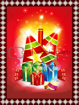 abstract diwali background with gifts
