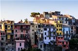 The Medieval Village of Corniglia at Morning, Cinque Terre, Ital