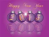 2013 New Year Purple Ornaments