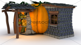 Halloween Pumpkin Cottage