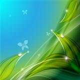 floral vector background with butterflies. Eps10
