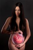 body painting of a pregnant woman