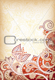 Abstract Floral Curve