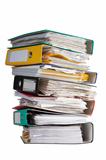 The pile of file binder with papers