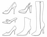 Collection of women shoes