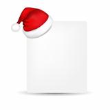 Blank Paper With Santa Hat