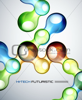 Techno bubble background