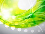 Green abstract wave background