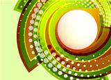 Green swirl vector abstract background