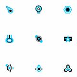 Abstract business shapes icon set