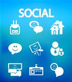 Social internet vector icons