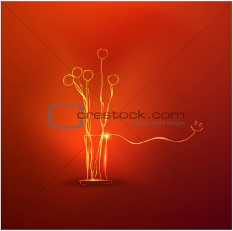 Vector hand-drawn glowing light concepts