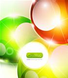Vector glossy sphere colorful background