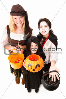 Halloween Trick Or Treaters Isolated