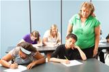 Teacher Monitors Standardized Test