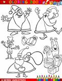 Cartoon Christmas Themes for Coloring