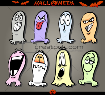 Halloween Ghosts Emoticons