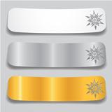 Set of three color banners
