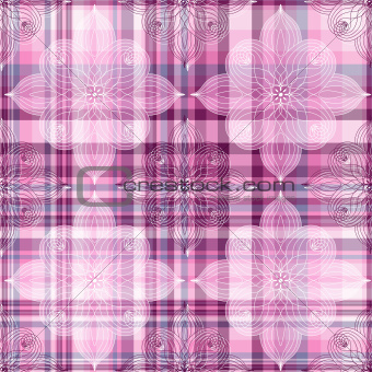Repeating pink checkered pattern