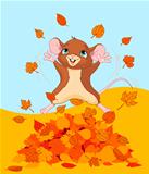 Happy fall mouse