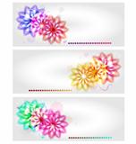 Abstract flower banners