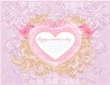 valentines day greeting card with 2 sweet love birds