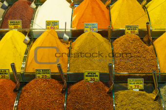 Spices at a market stall