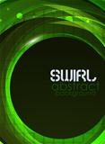 Vector green swirl abstract background