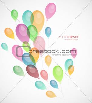 Background with colored balloons 