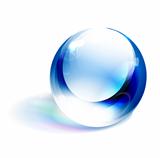 Vector blue shiny sphere