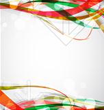 Abstract red and green lines vector background