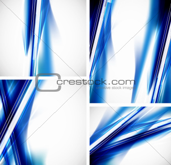 Abstract line background set