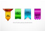 Vector clean glossy bookmarks