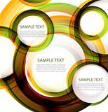 Vector abstract circles. Banner with sample text