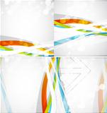 Abstract colored lines vector brochure