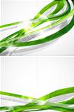 Abstract green lines vector brochure