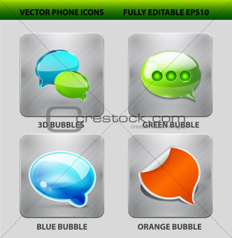Speech bubble icon set