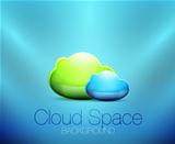 Cloud space concept background