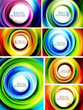 Swirl abstract background set