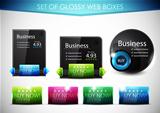 Glossy vector web boxes
