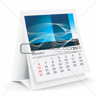 january 2013 desk calendar