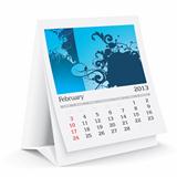 february 2013 desk calendar