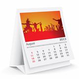 august 2013 desk calendar